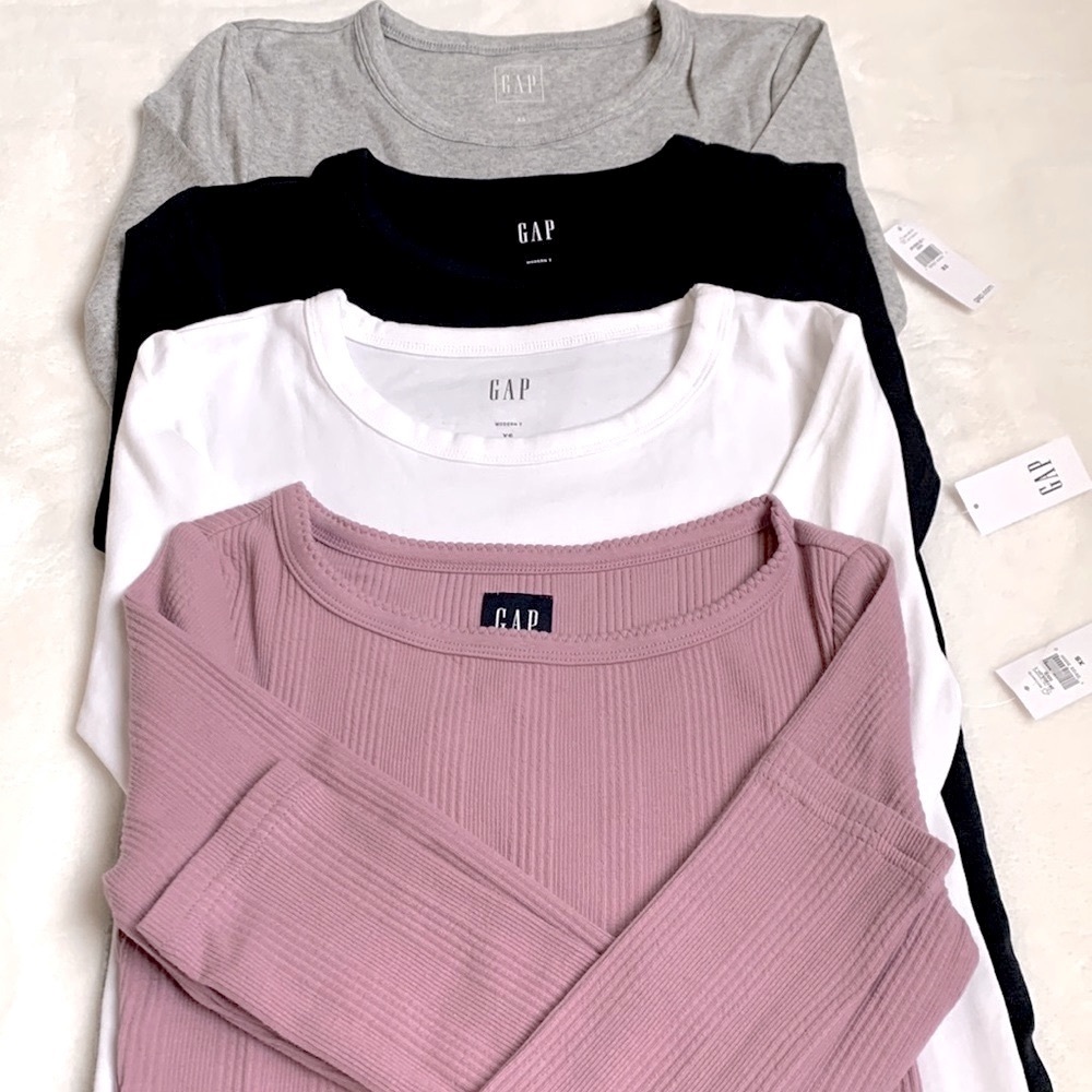 GAP modern long sleeve tee shirts New with Tags